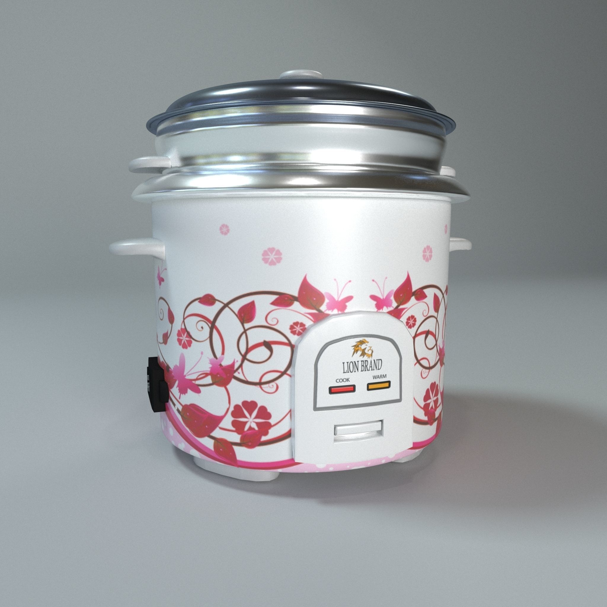 Ricecooker rice cooker Low-poly 3D model_2