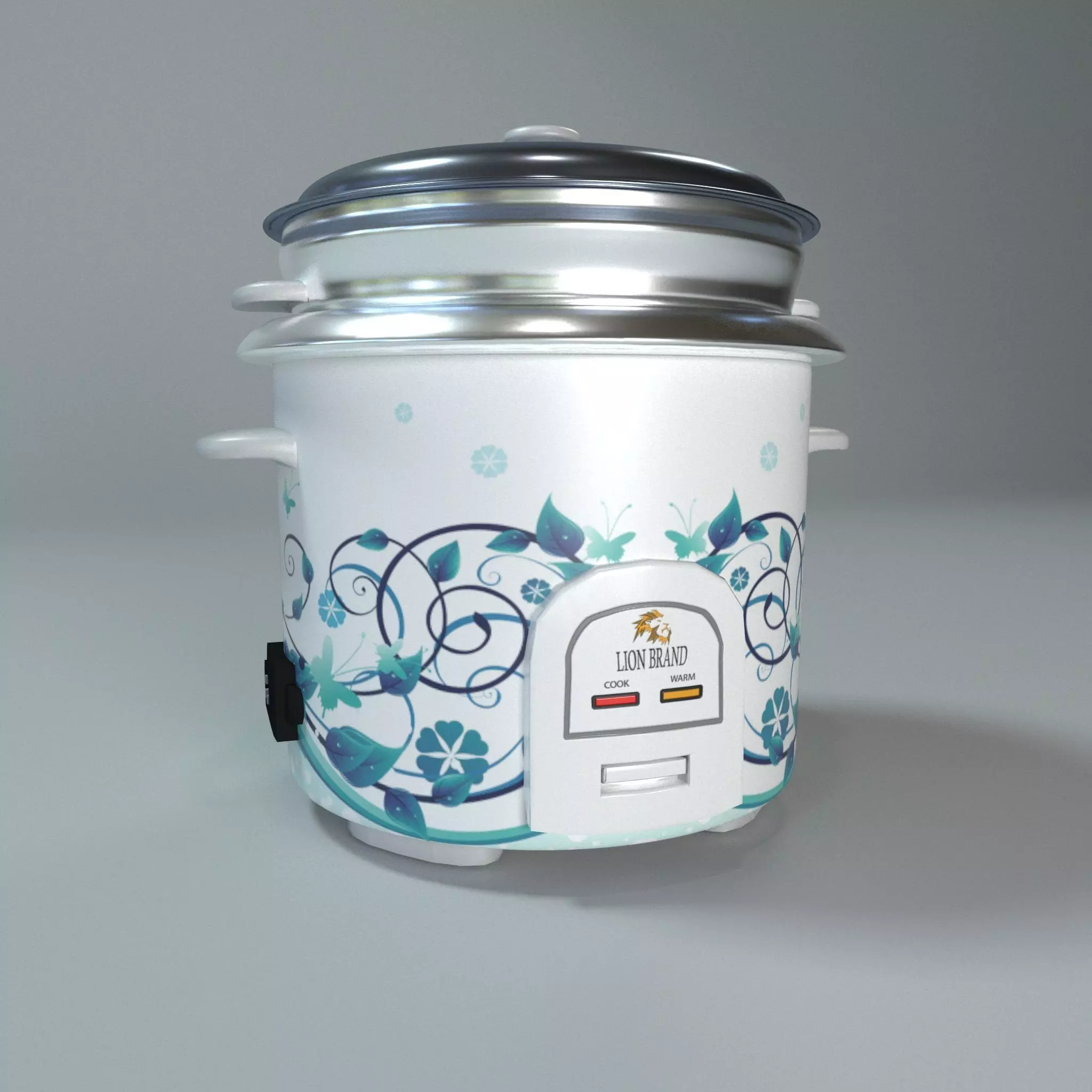 Ricecooker rice cooker Low-poly 3D model_0