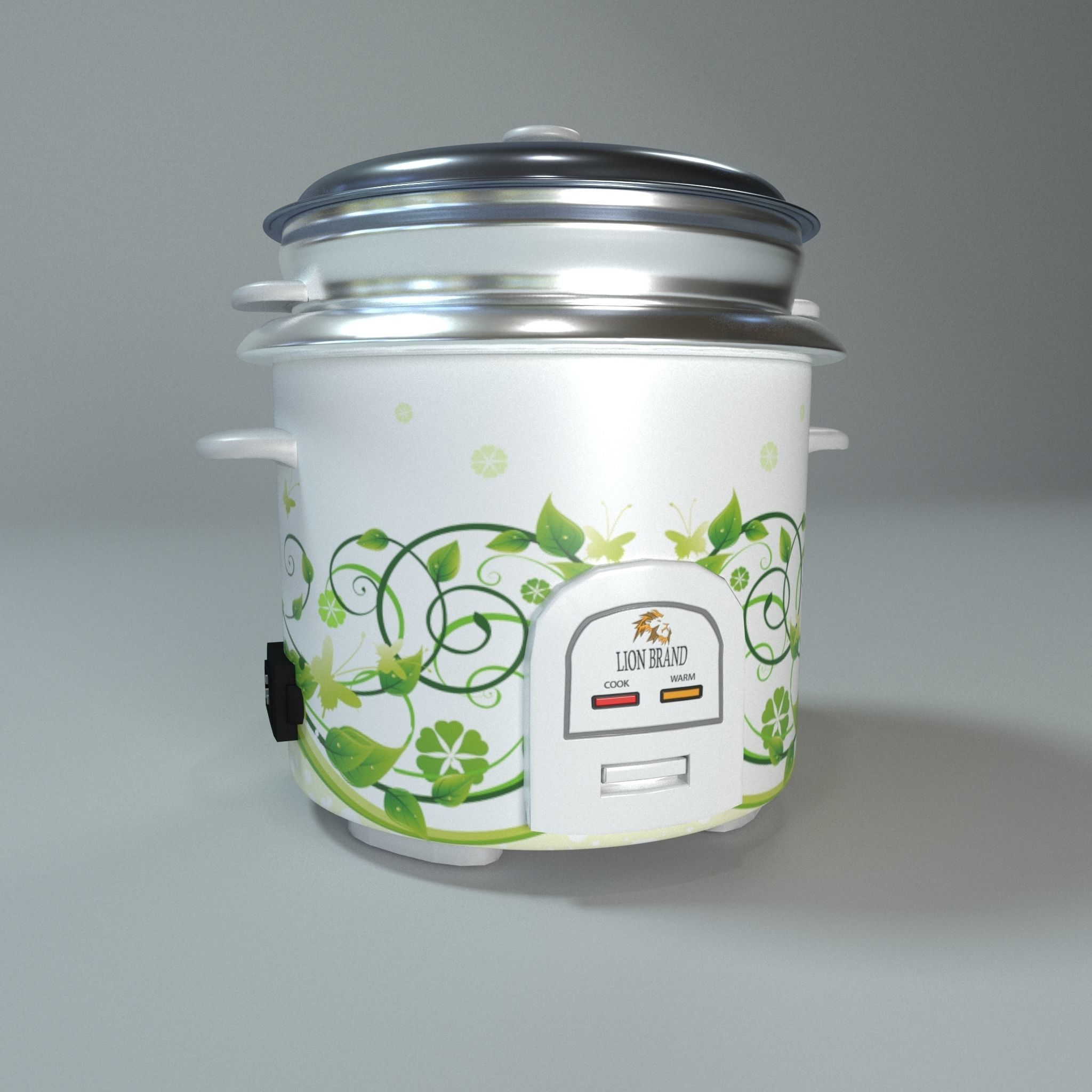 Ricecooker rice cooker Low-poly 3D model_1