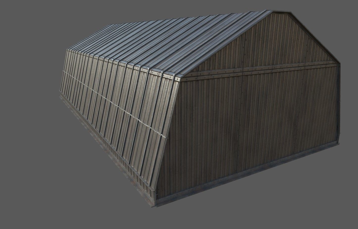 Military Hangar 01 Low-poly 3D model_2