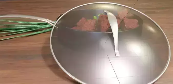 meat balls in a pan 3D model