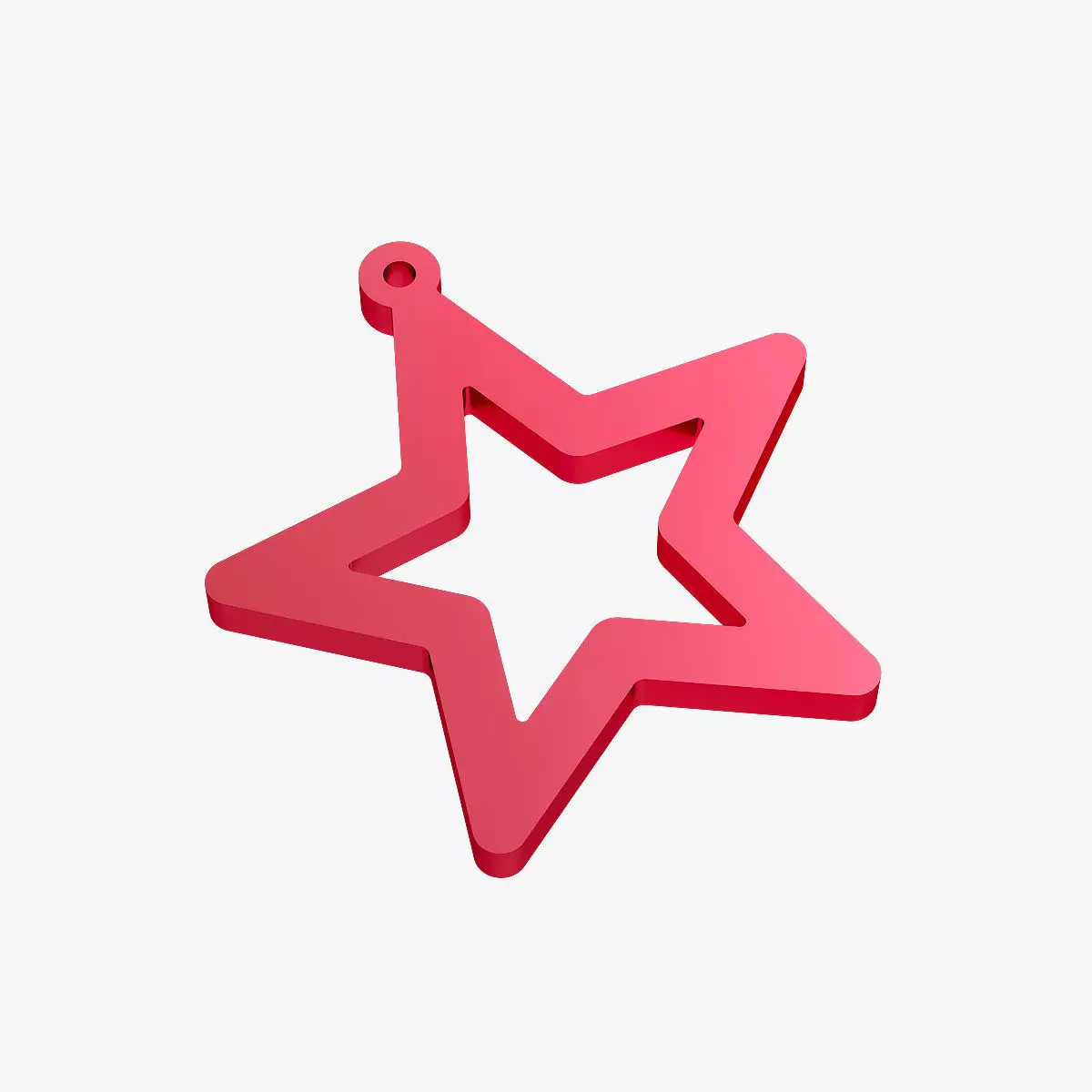 Earrings star 3D print model