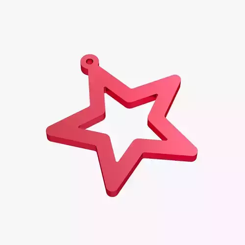 Earrings star 3D print model