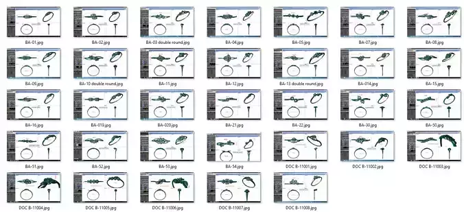 Collection 32 women Bracelets 3dm stl details model 