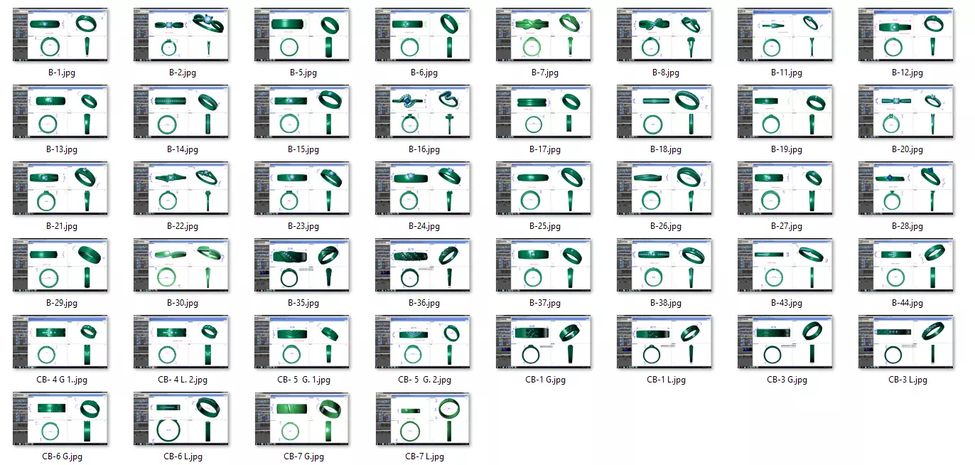 Collection 45 Couple Bands 3dm stl details model  3D print model_0