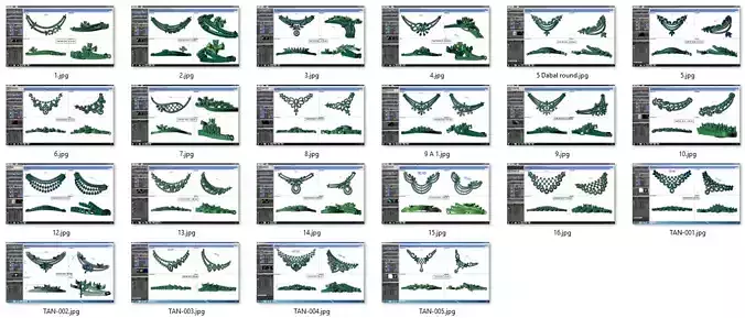 Collection 22 Women Pendant 3dm stl details 