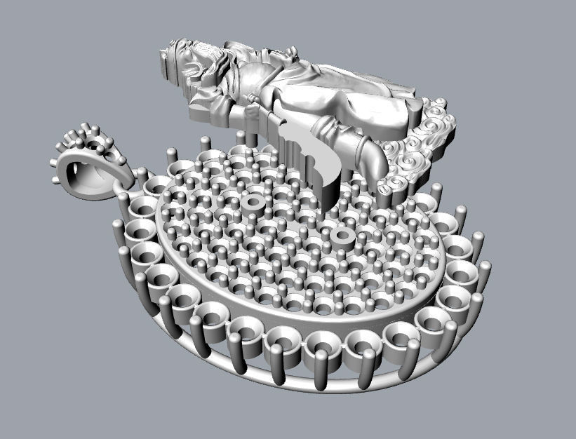 Guan yu Pendant 3D print model_6