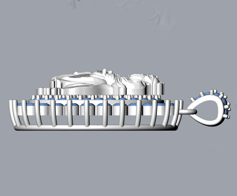 Guan yu Pendant 3D print model_4