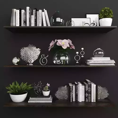 Decorative set Low-poly 3D model