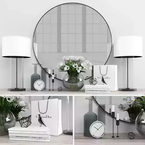Decorative set Low-poly 3D model