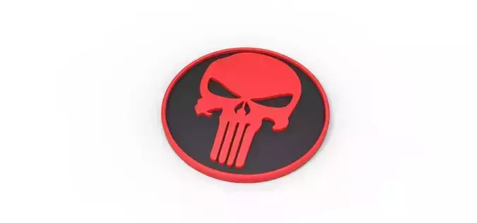 3D printable Punisher emblem