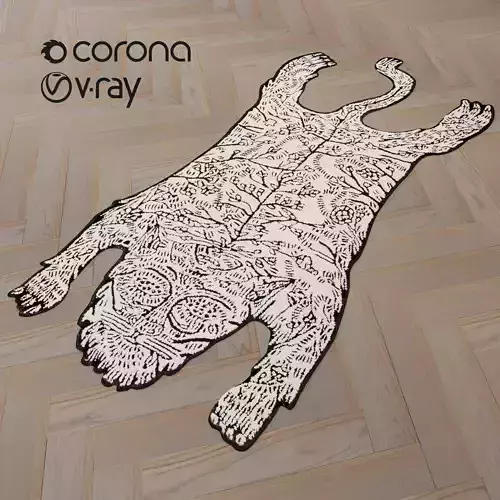 Carpet Tiger Big Rug 3D model