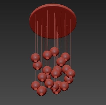 Bocci Led Crystal Glass Ball 3D model_5