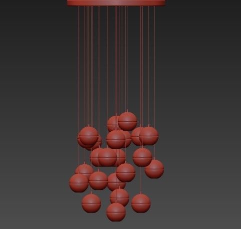 Bocci Led Crystal Glass Ball 3D model_1