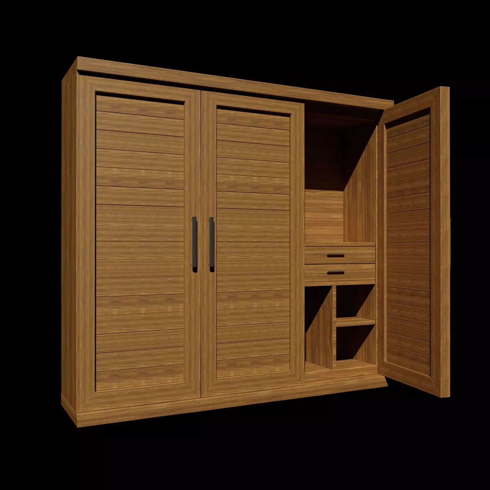 wardrobe wooden cabinet Free 3D model