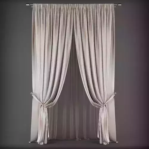 Curtain 3D pair of curtains