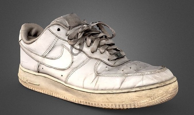Nike Air Force One White Quick scan Low-poly 3D model