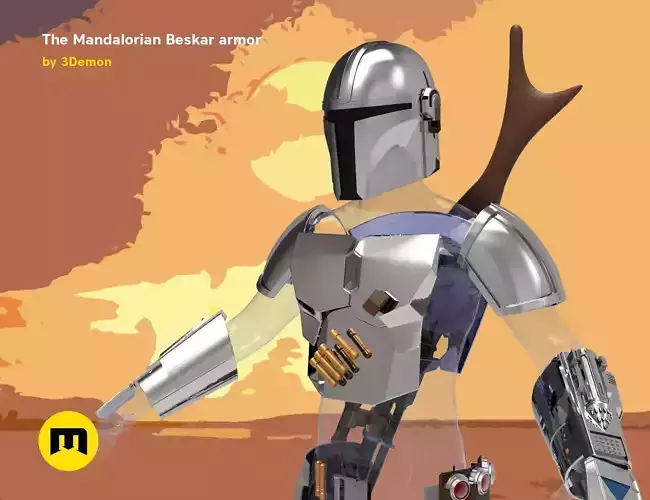 The Mandalorian - full armor and weapons 3D print model