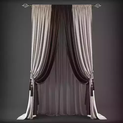 Curtain 3D with drapes