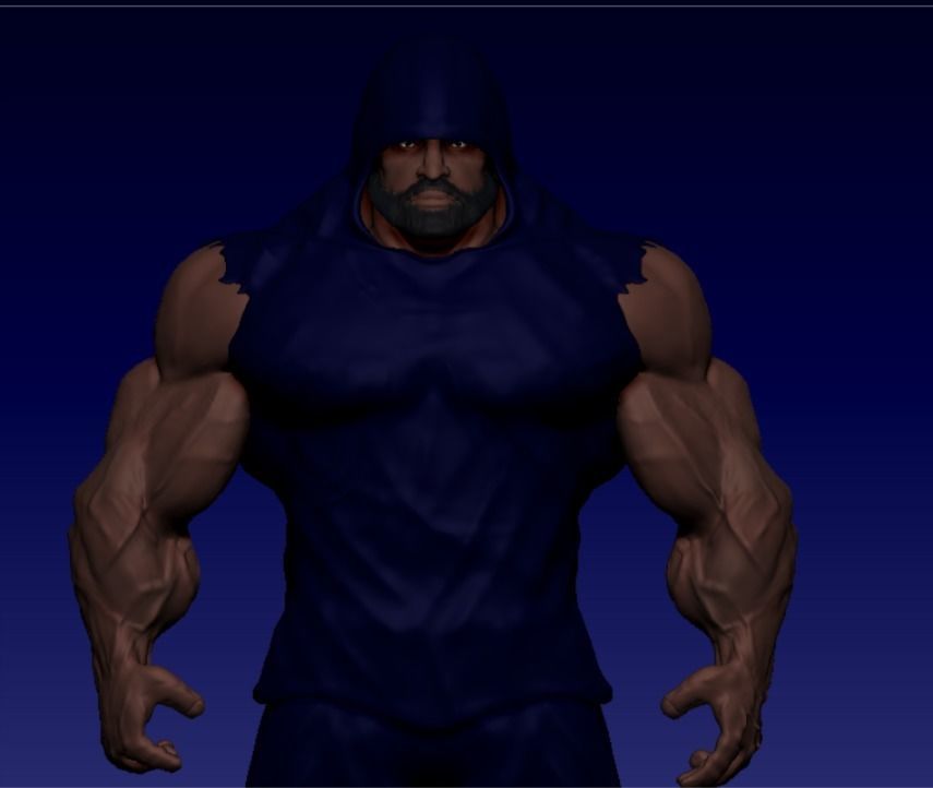 bodybuilder motivation Low-poly 3D model_3