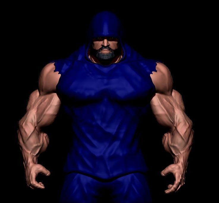 bodybuilder motivation Low-poly 3D model_2
