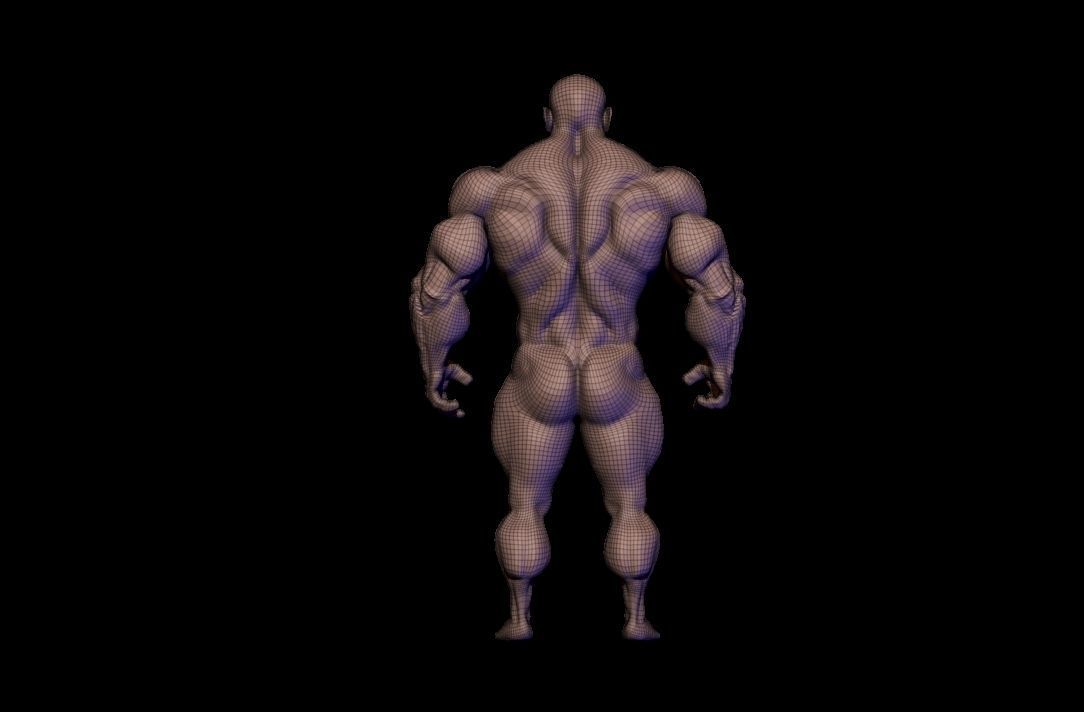 bodybuilder motivation Low-poly 3D model_26