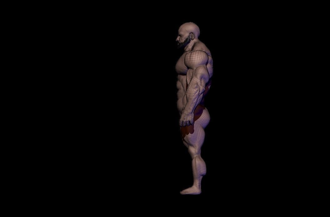 bodybuilder motivation Low-poly 3D model_25
