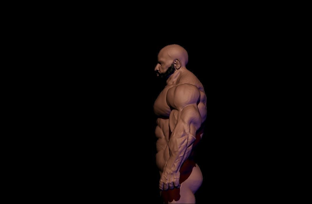 bodybuilder motivation Low-poly 3D model_18