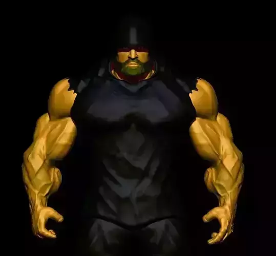 bodybuilder motivation Low-poly 3D model