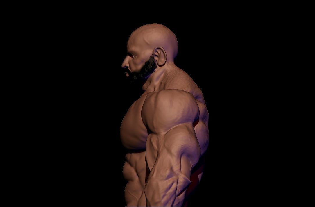 bodybuilder motivation Low-poly 3D model_21