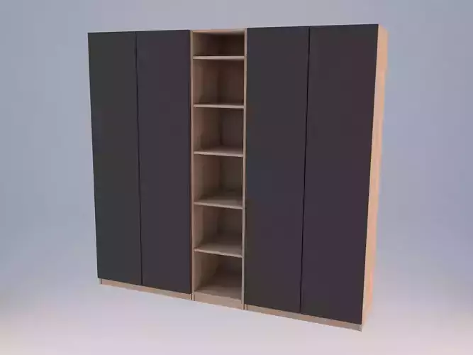 PAX Wardrobe Low-poly 3D model