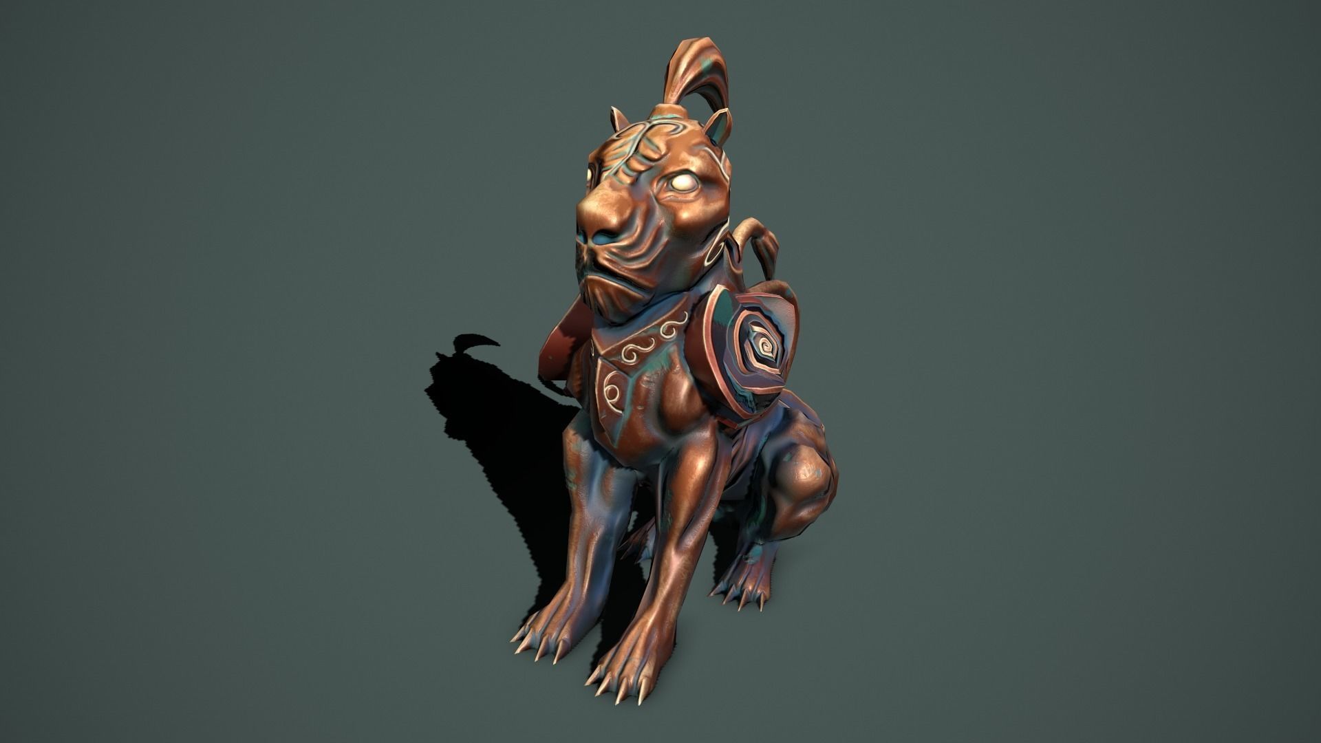 Fantasy statues Low-poly 3D model_11