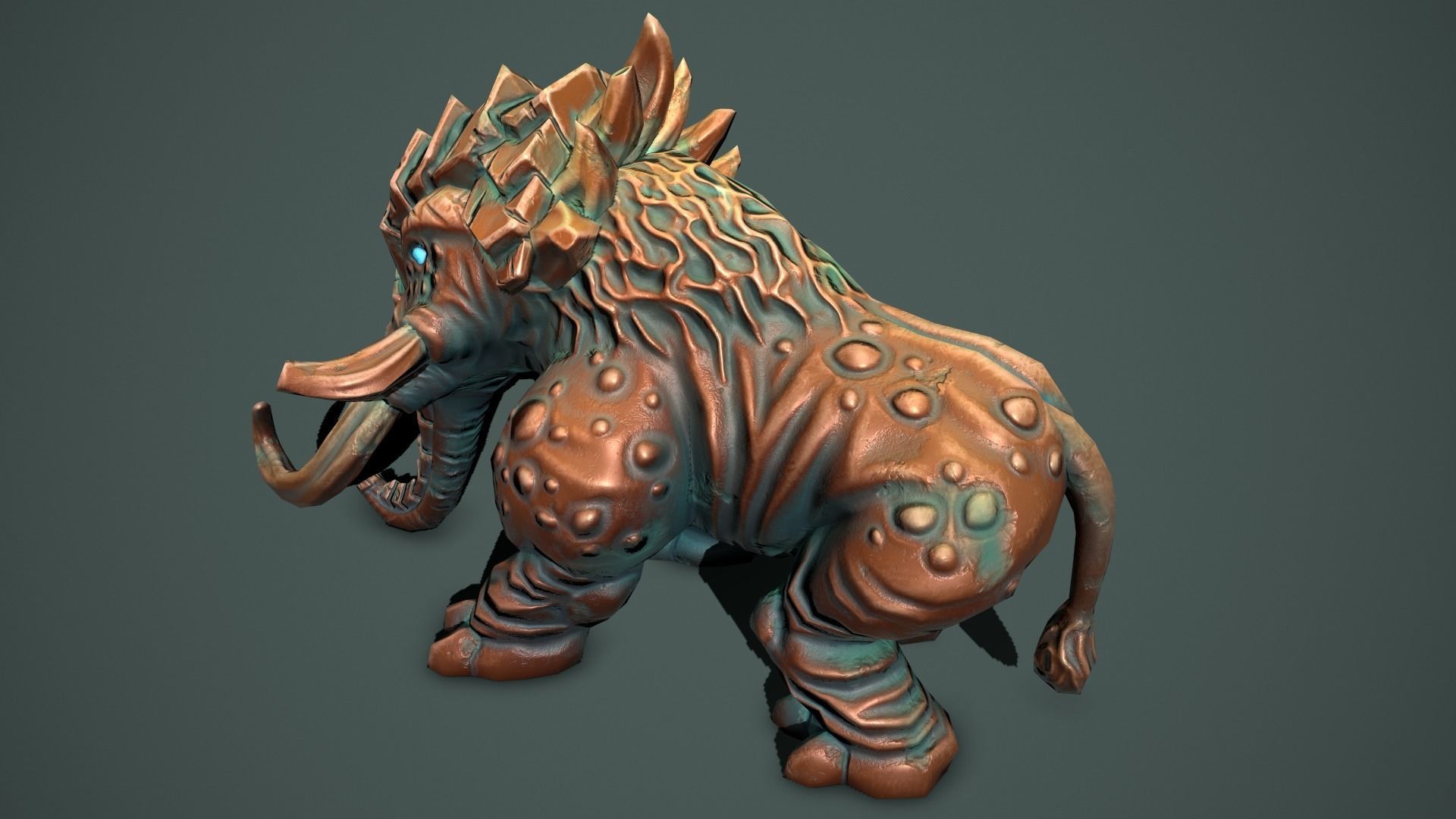 Fantasy statues Low-poly 3D model_4