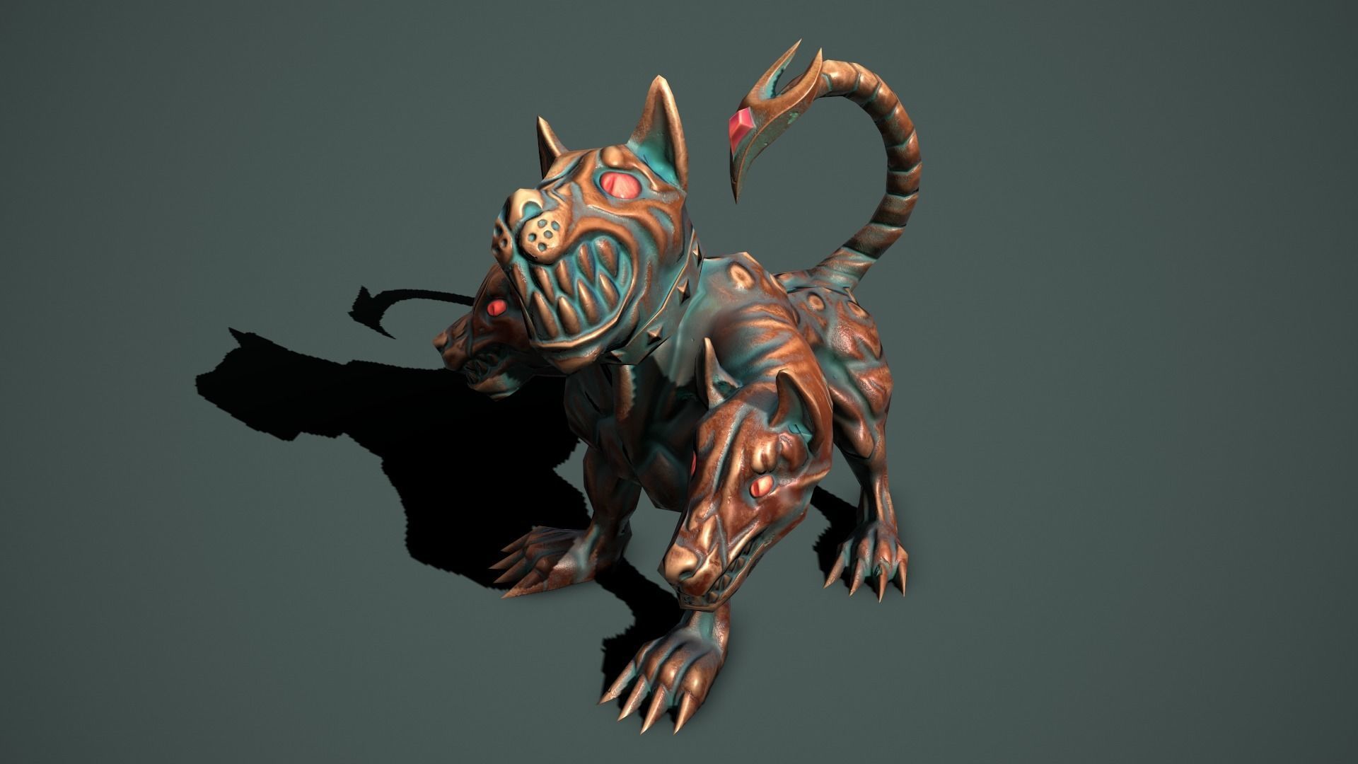 Fantasy statues Low-poly 3D model_5