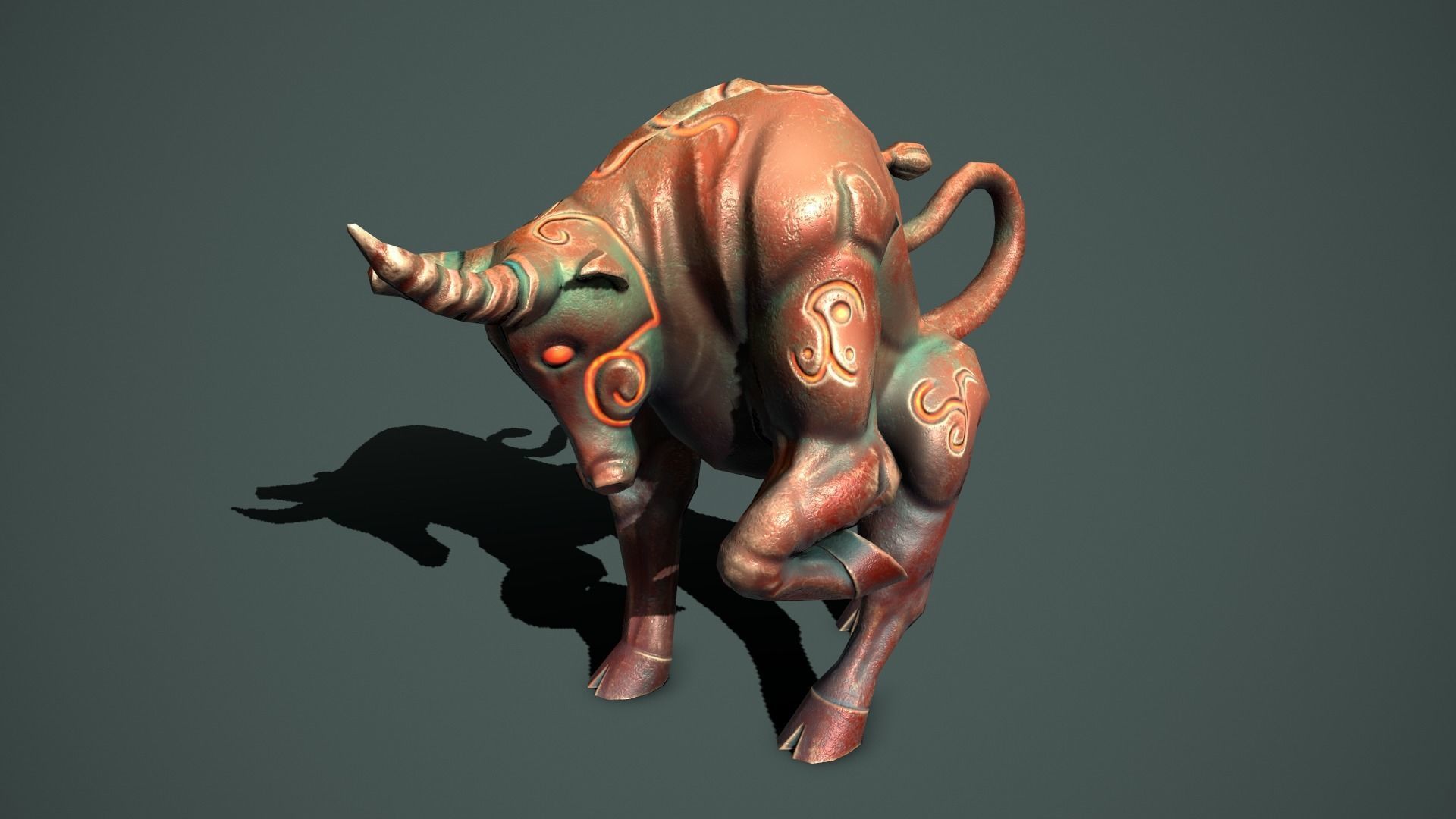 Fantasy statues Low-poly 3D model_13