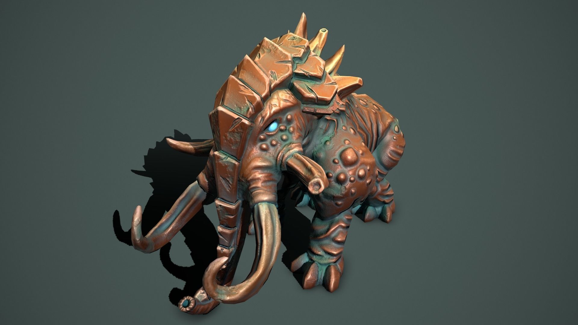 Fantasy statues Low-poly 3D model_3