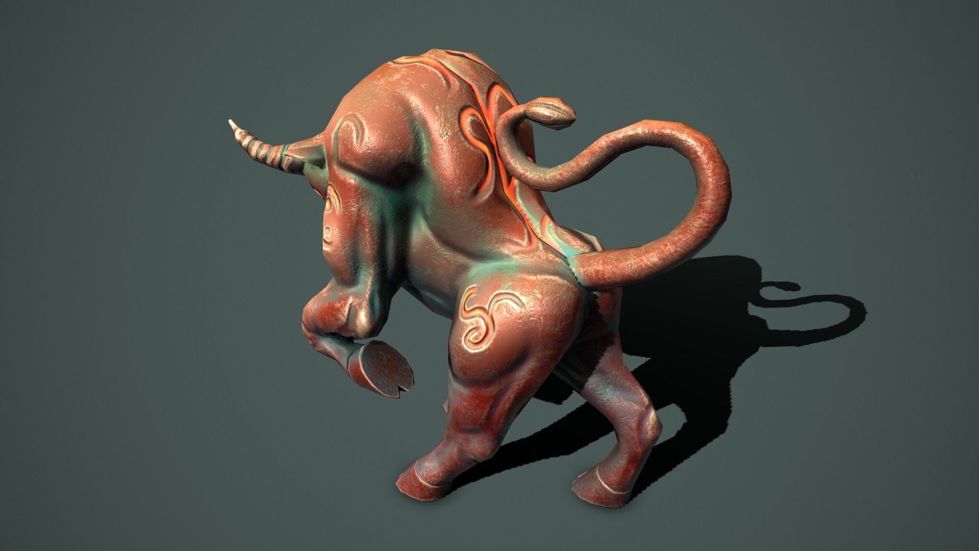 Fantasy statues Low-poly 3D model_14