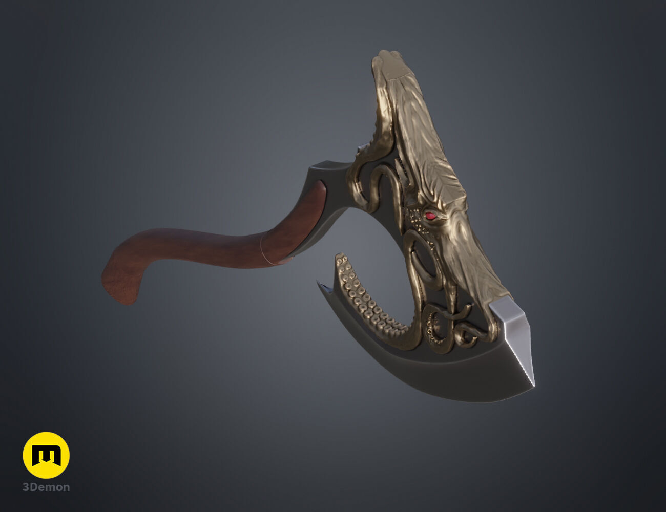 Euron Greyjoy - Octopus Axe 3D print model_2