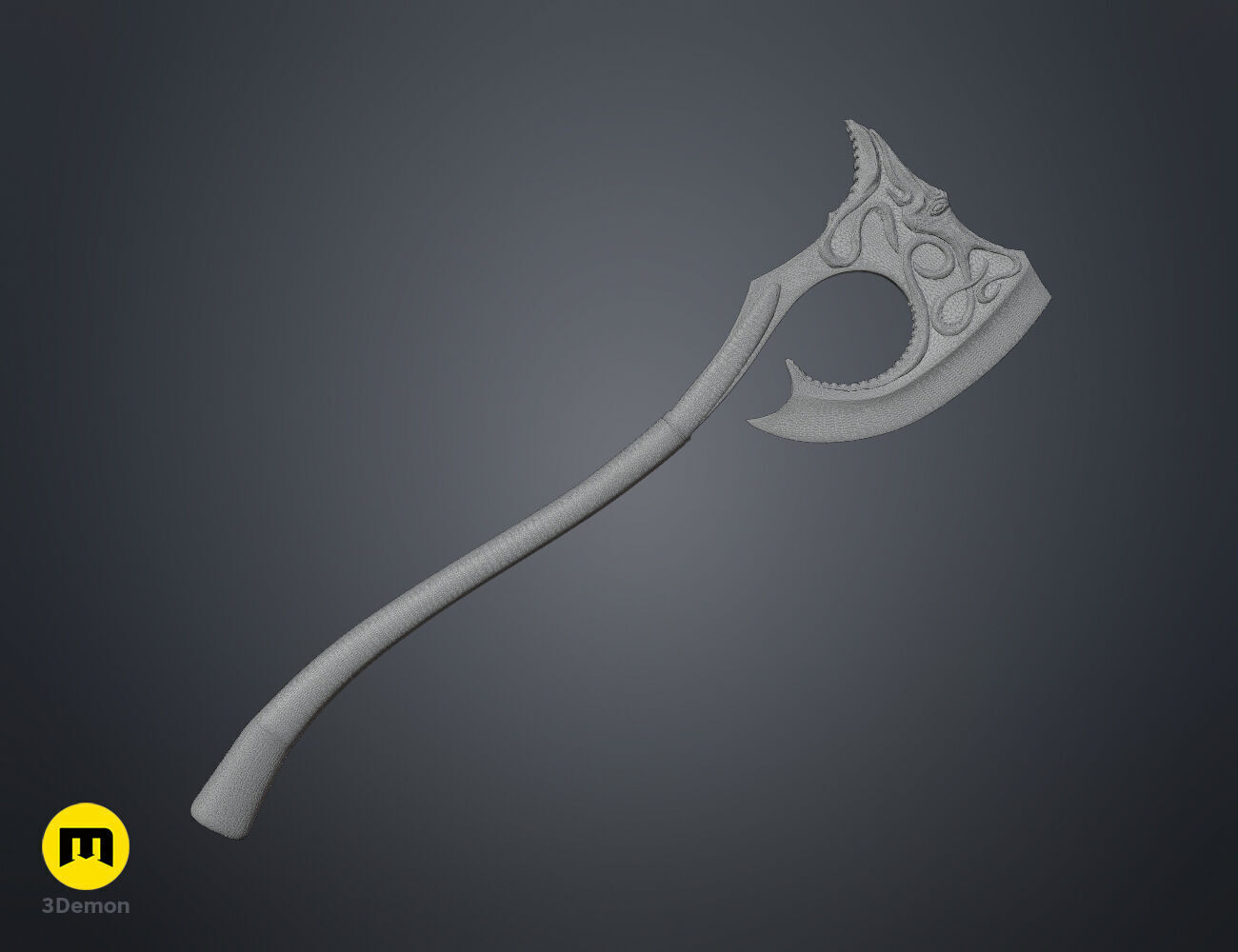 Euron Greyjoy - Octopus Axe 3D print model_13