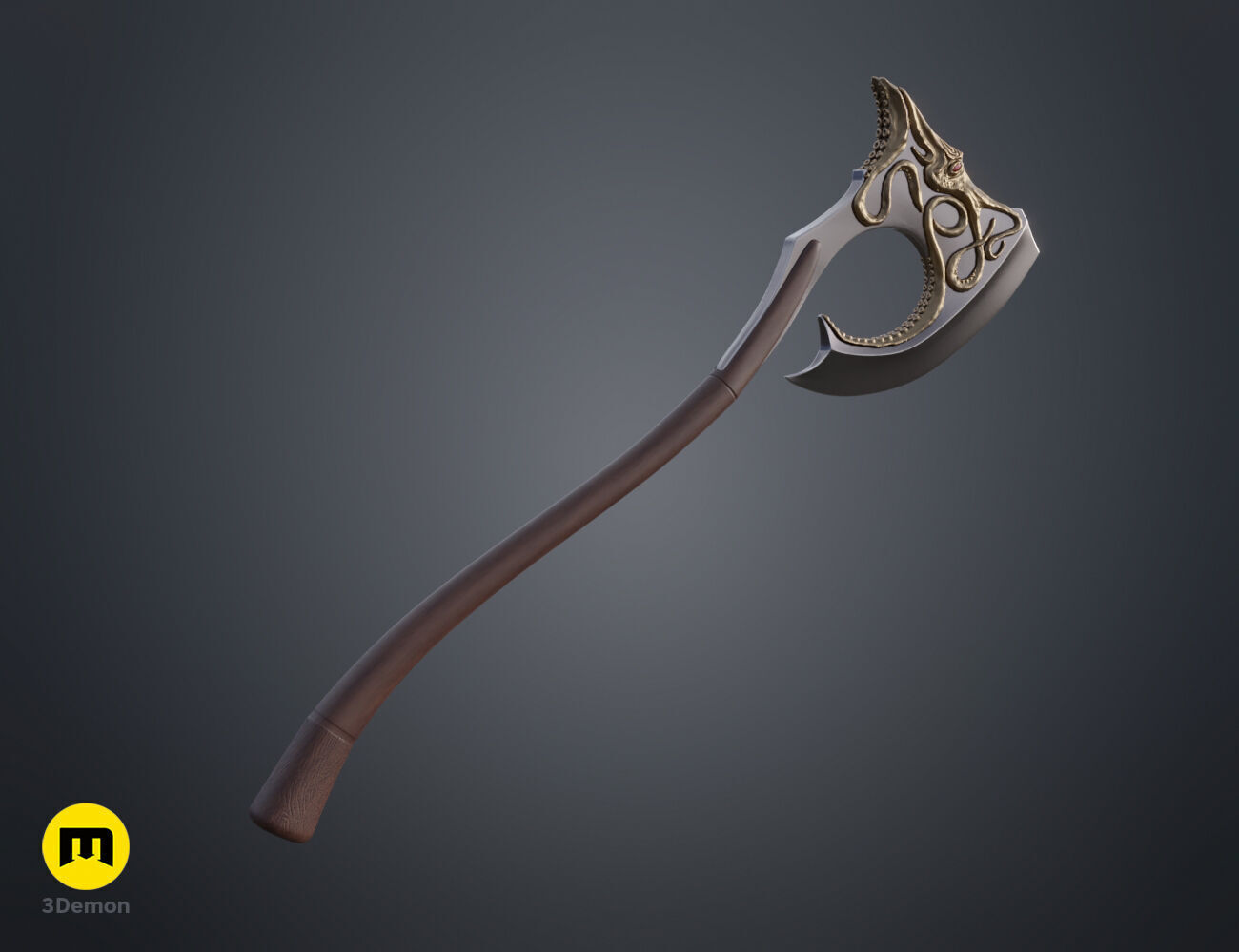 Euron Greyjoy - Octopus Axe 3D print model_10