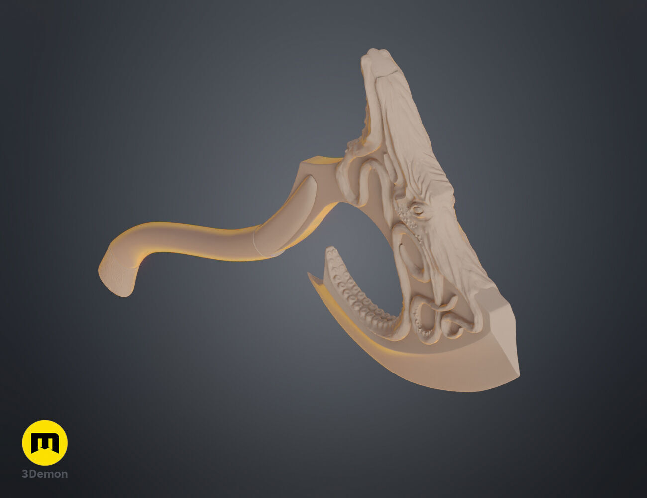 Euron Greyjoy - Octopus Axe 3D print model_9