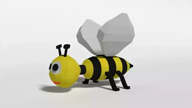 Low Poly Cartoon Bee Toy