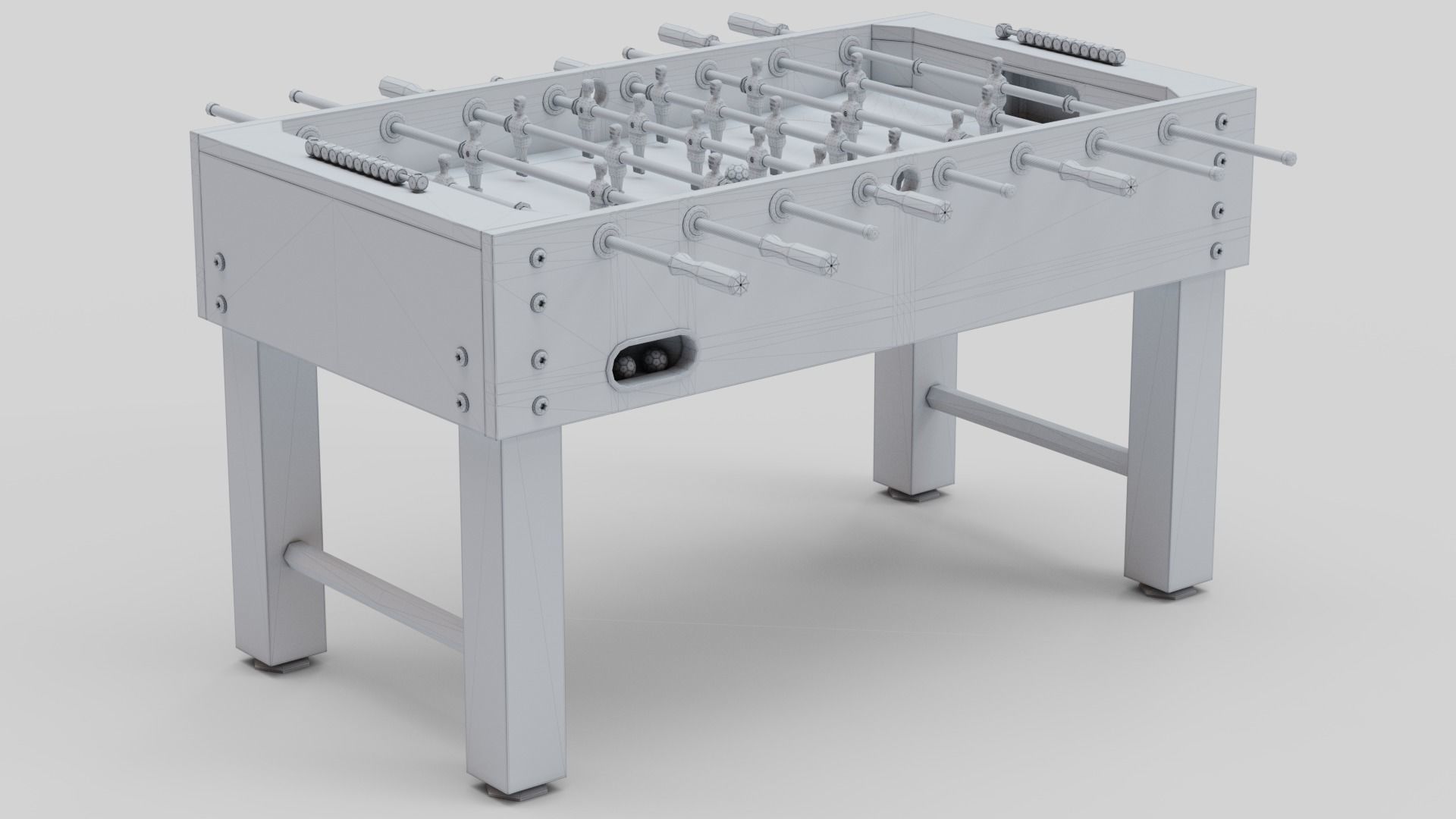 Foosball table 3D model_3