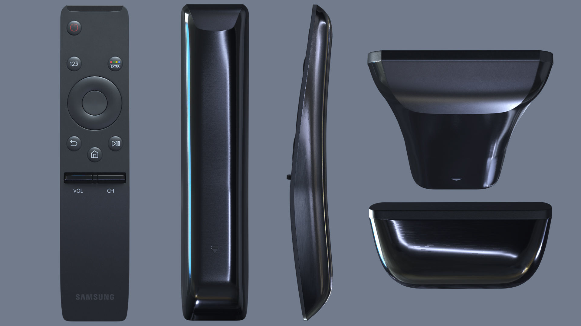 Samsung Smart TV Remote 3D model_7