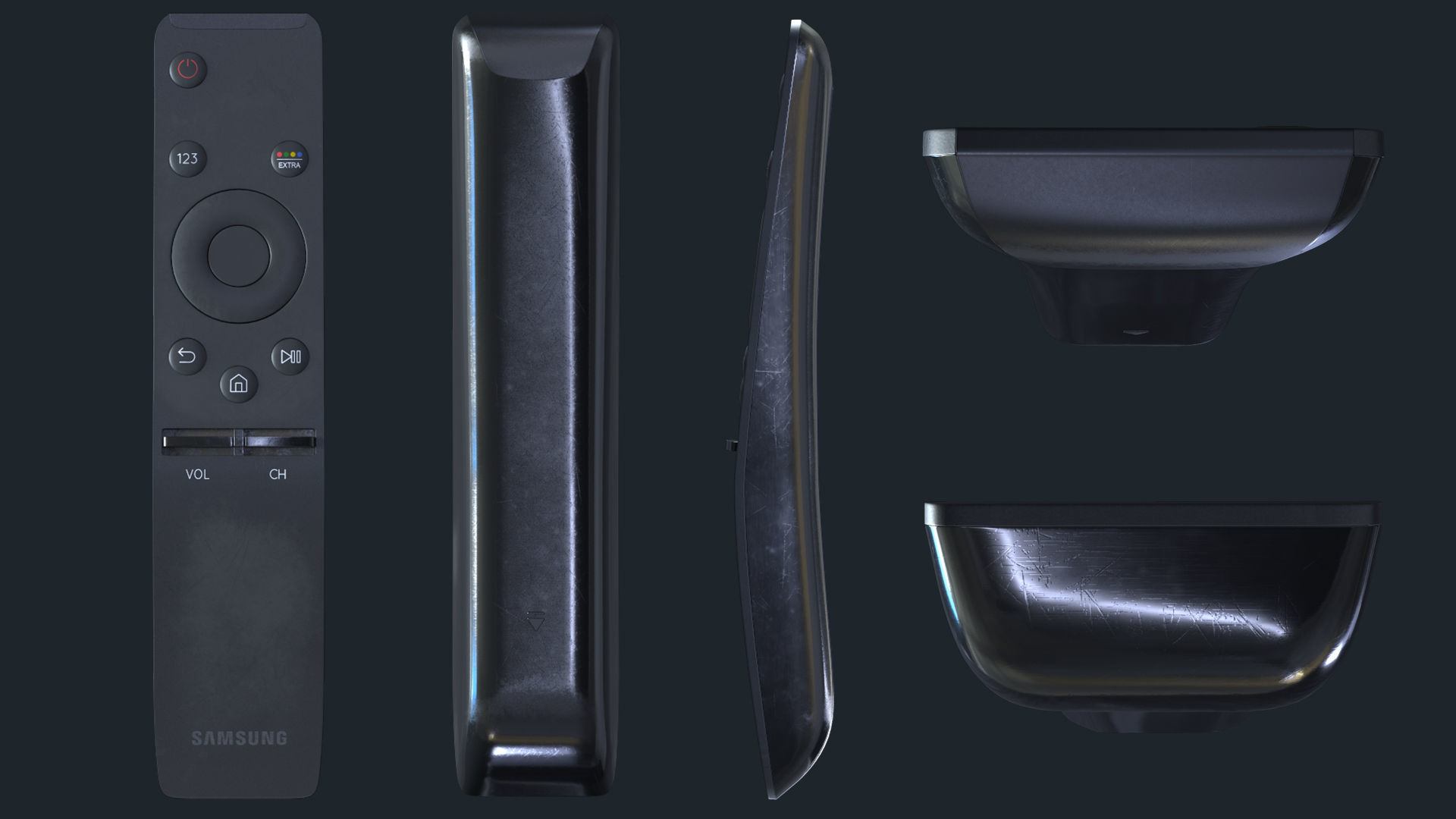 Samsung Smart TV Remote 3D model_8