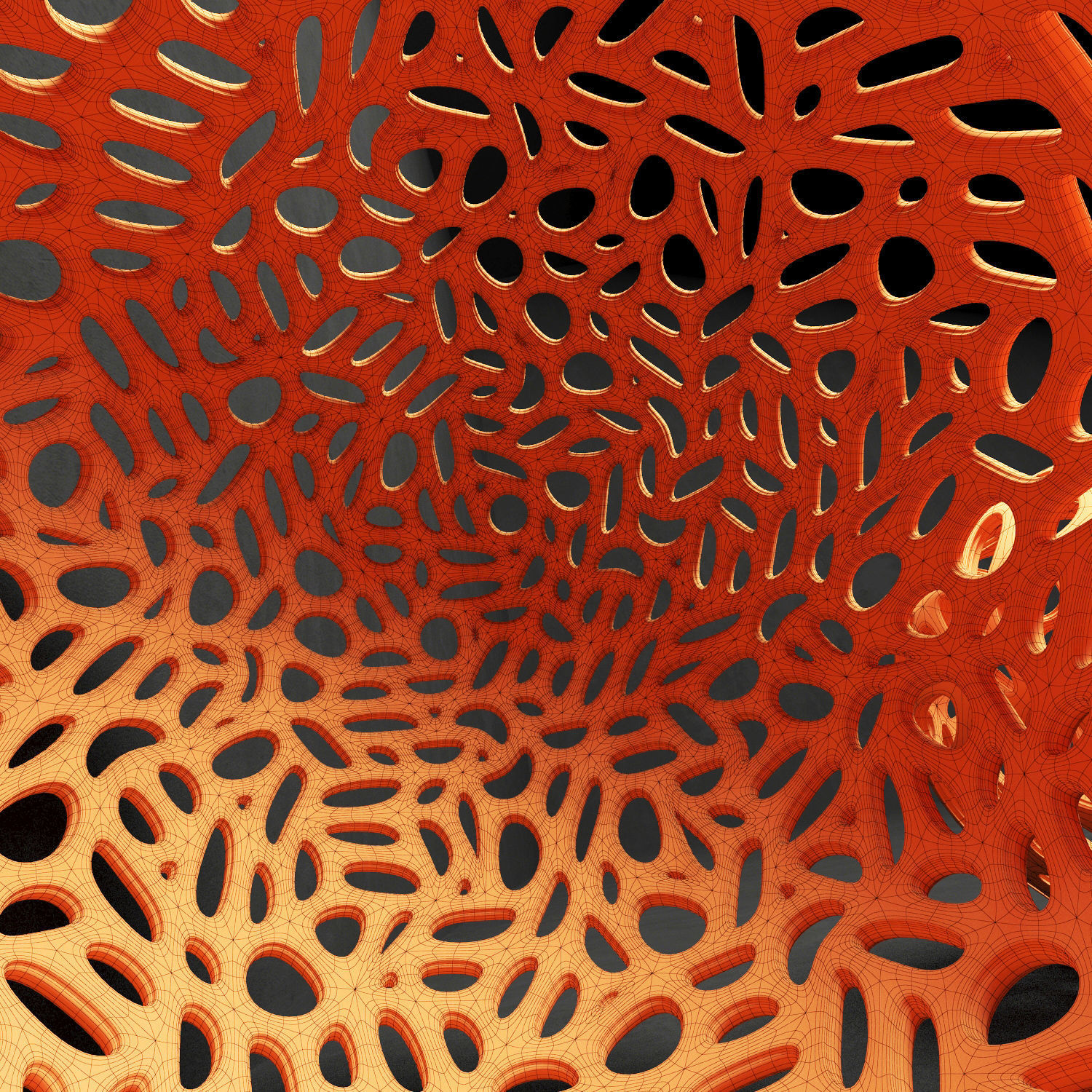 Bionics cage sphere 3D model_5