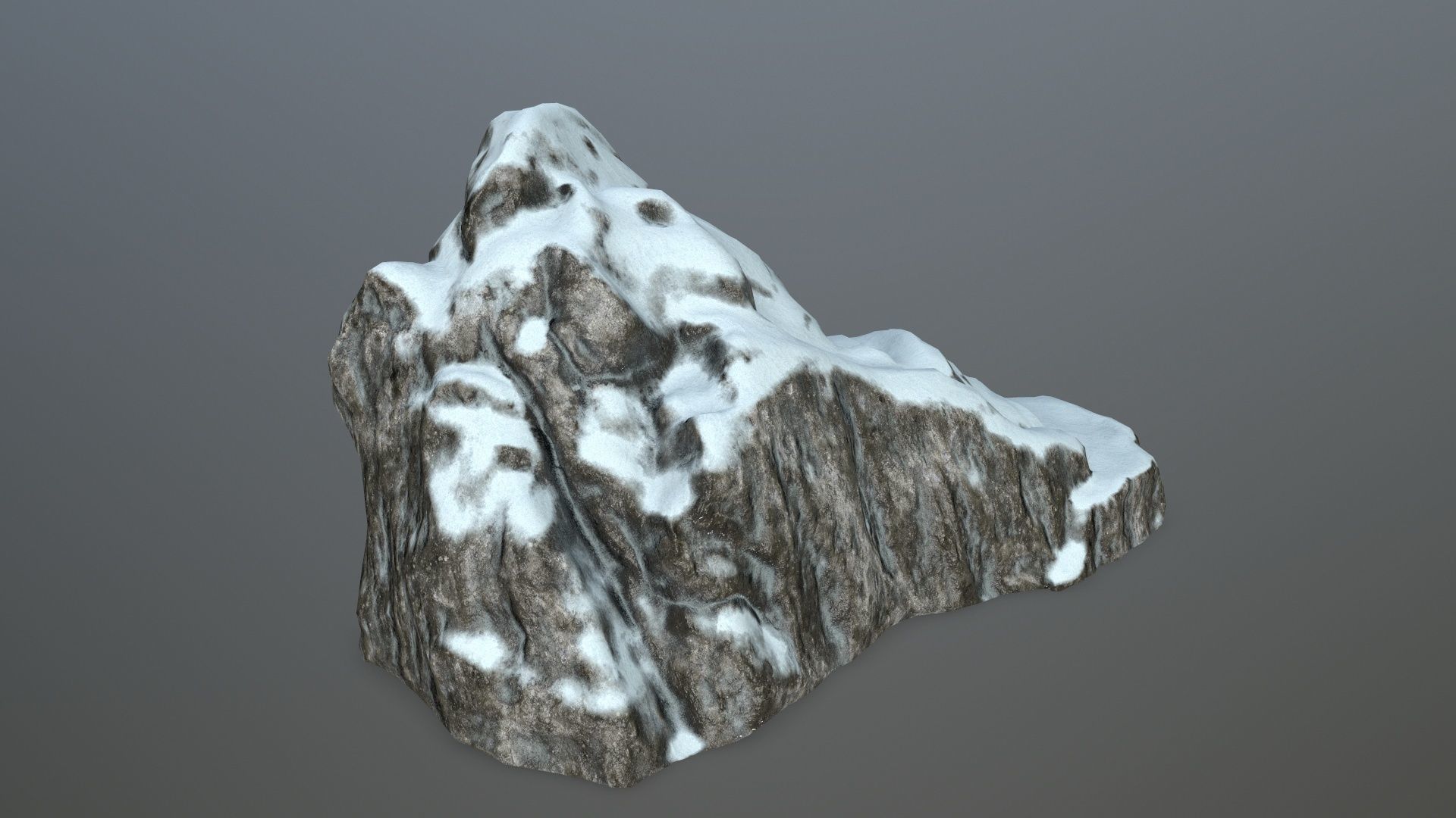 rock set with snow Low-poly 3D model_6