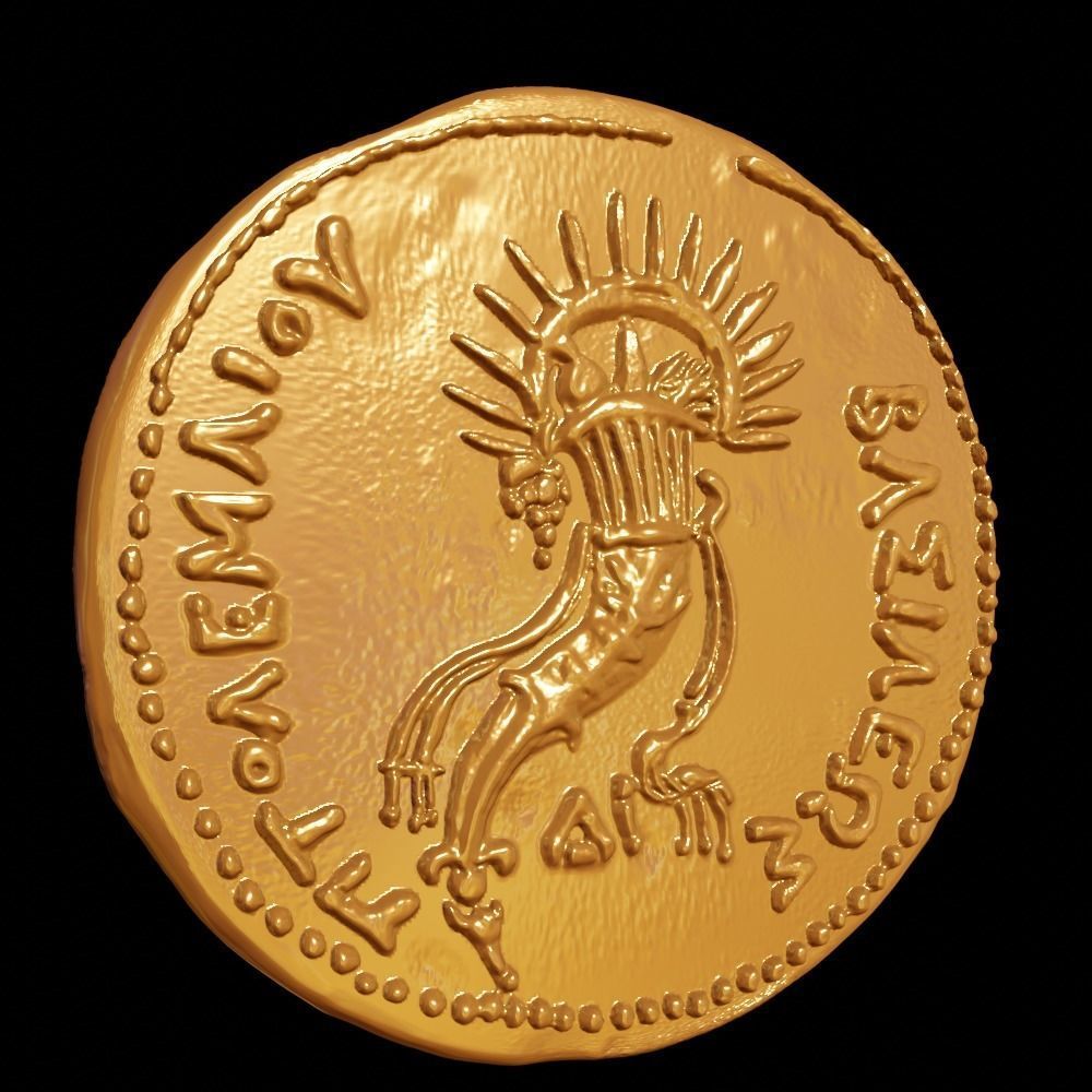 Gold Oktadrachm 3D print model_1