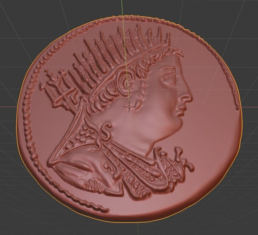 Gold Oktadrachm 3D print model_9