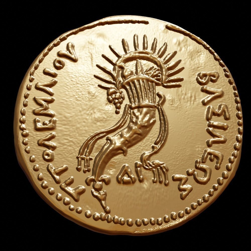 Gold Oktadrachm 3D print model_11